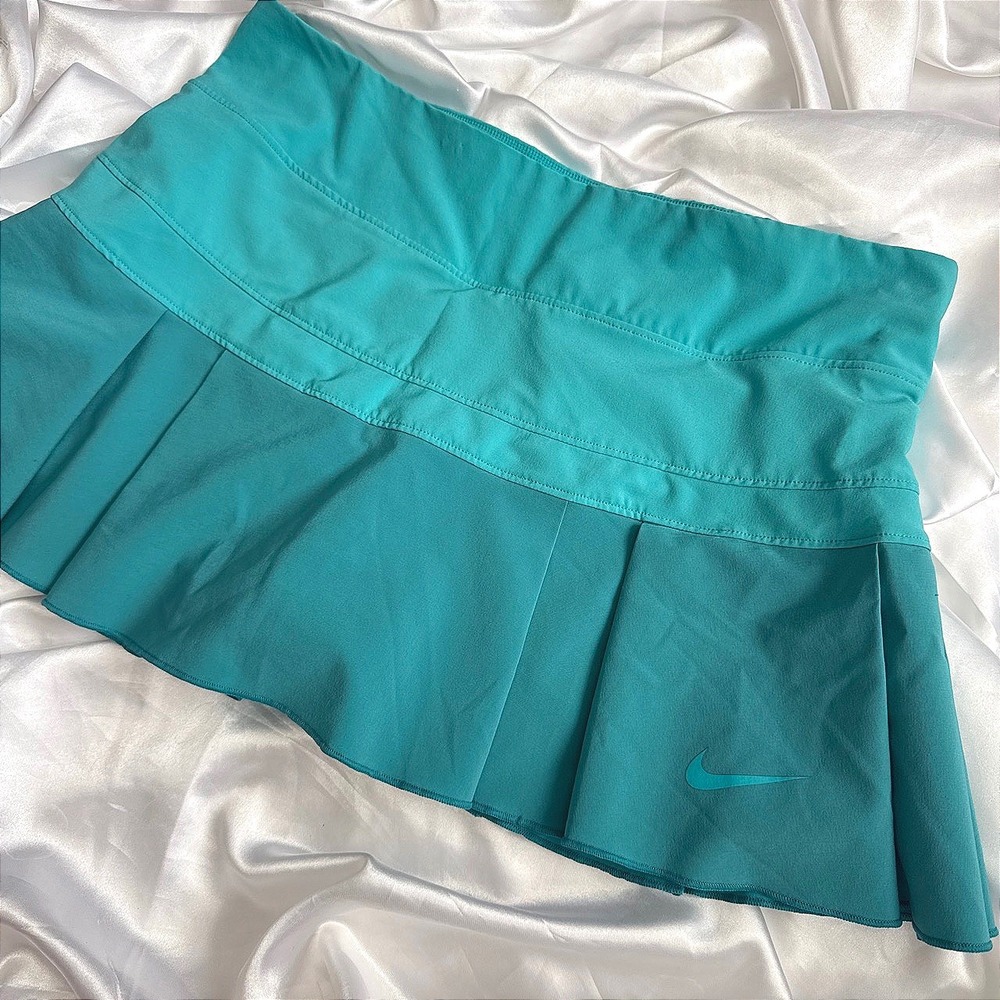 Nike Dri-FIT Teal Pleated Tennis Skort Womens Small 477463-312